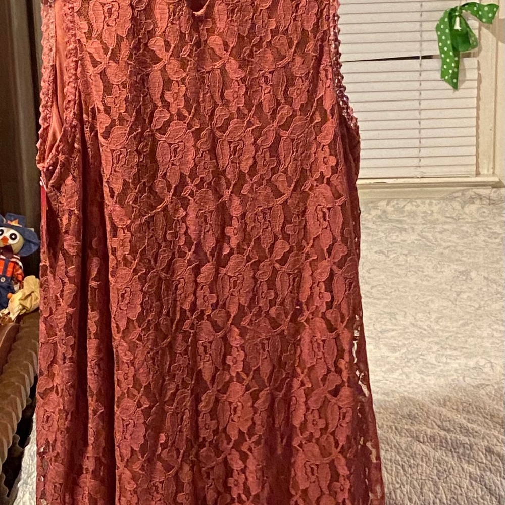 Xhilaration rust colored lace dress (NWT) - Picture 9 of 11